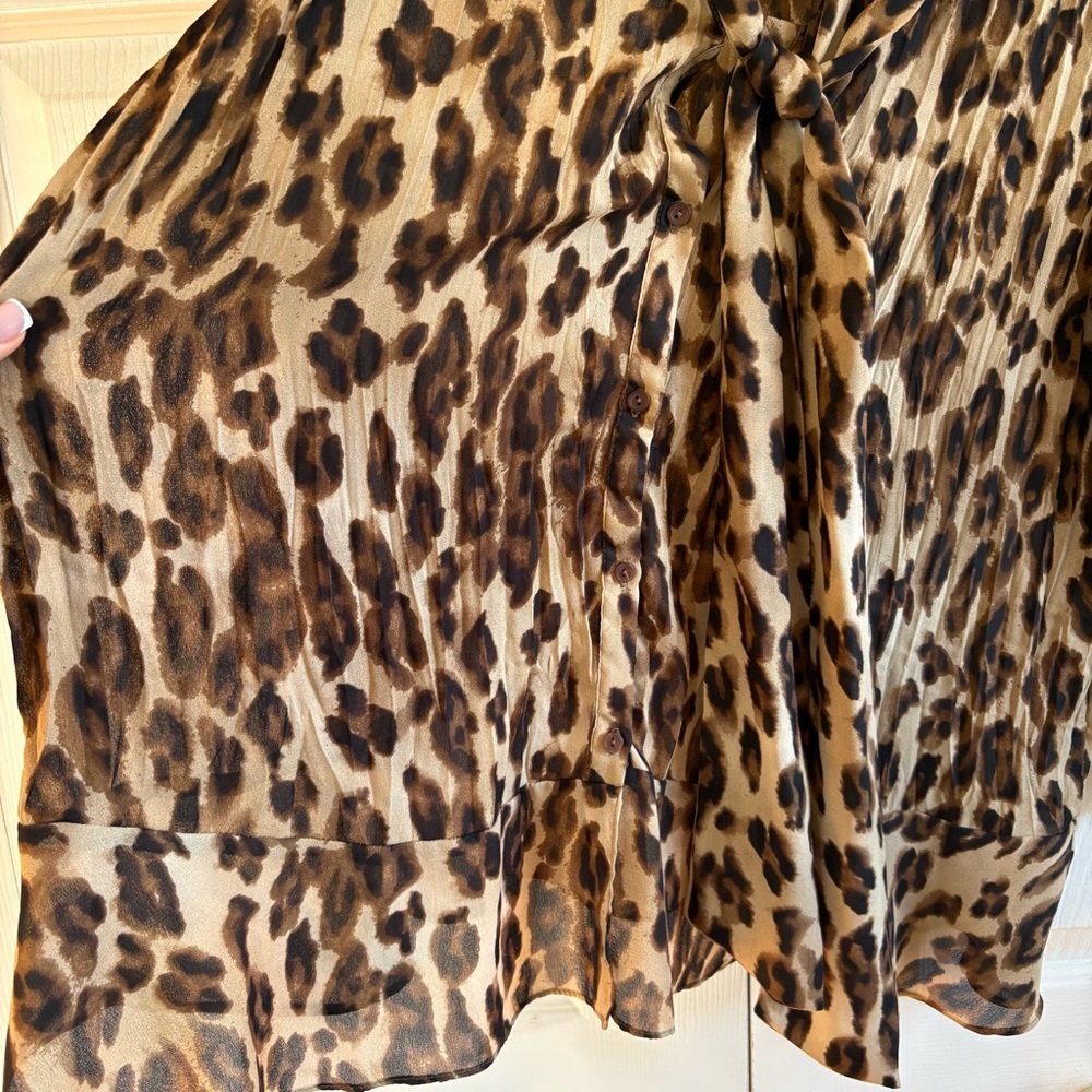 Alison Taylor Animal Leopard‎ Print Blouse Mob Wife Femme Fatal Valentine’s 1X - Picture 3 of 9